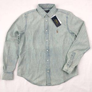 women's polo denim shirt
